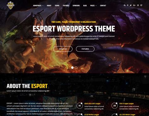 esport wordpress theme|Esports Website Templates .